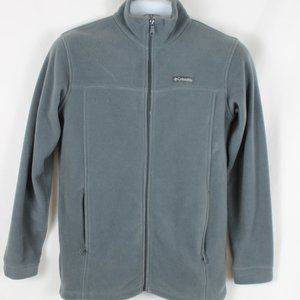 COLUMBIA SPORTSWEAR COMPANY Fleece Jacket Woman Size XL Light Gray Full Zipper